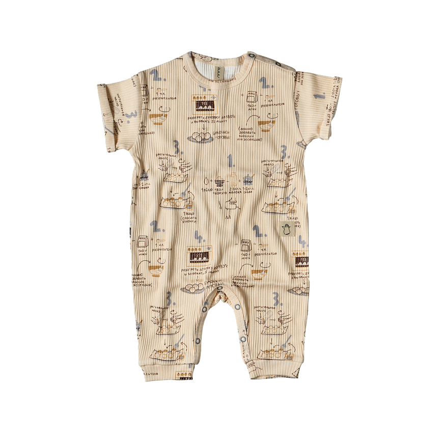 Песочник с длинными штанинами принт булочки