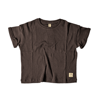 Футболка в рубчик oversize пепел
