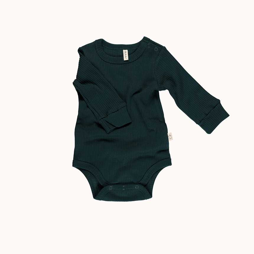 Боди с длинным рукавом хвоя