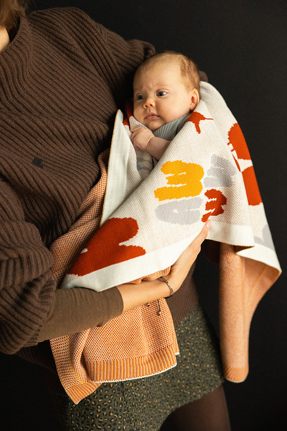 Плед принт буквы