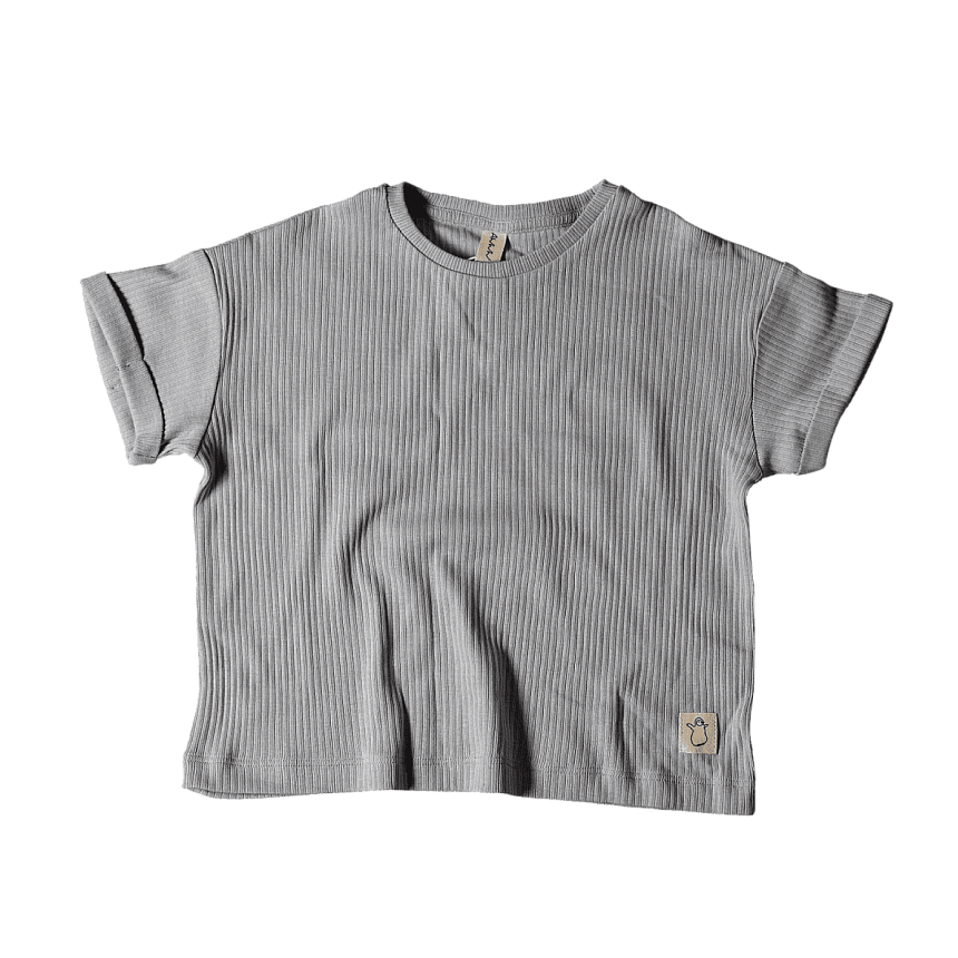 Футболка в рубчик oversize полынь