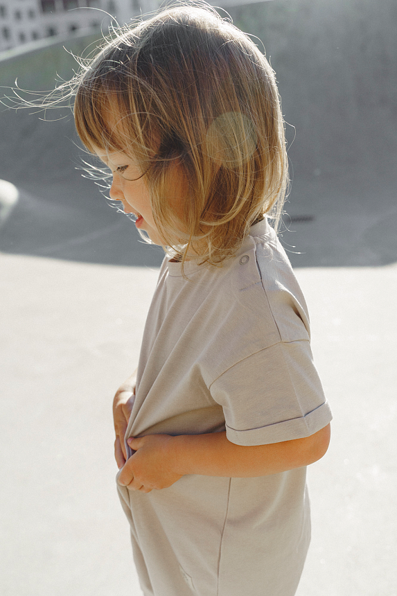 Комбинезон с коротким рукавом jersey кешью