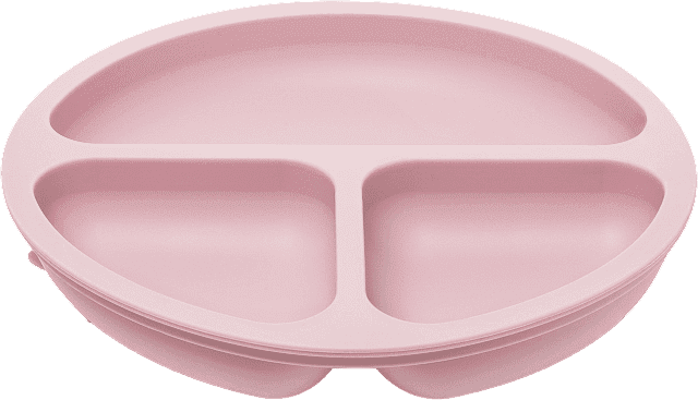 Детская тарелка с разделителем LUKNO, розовая