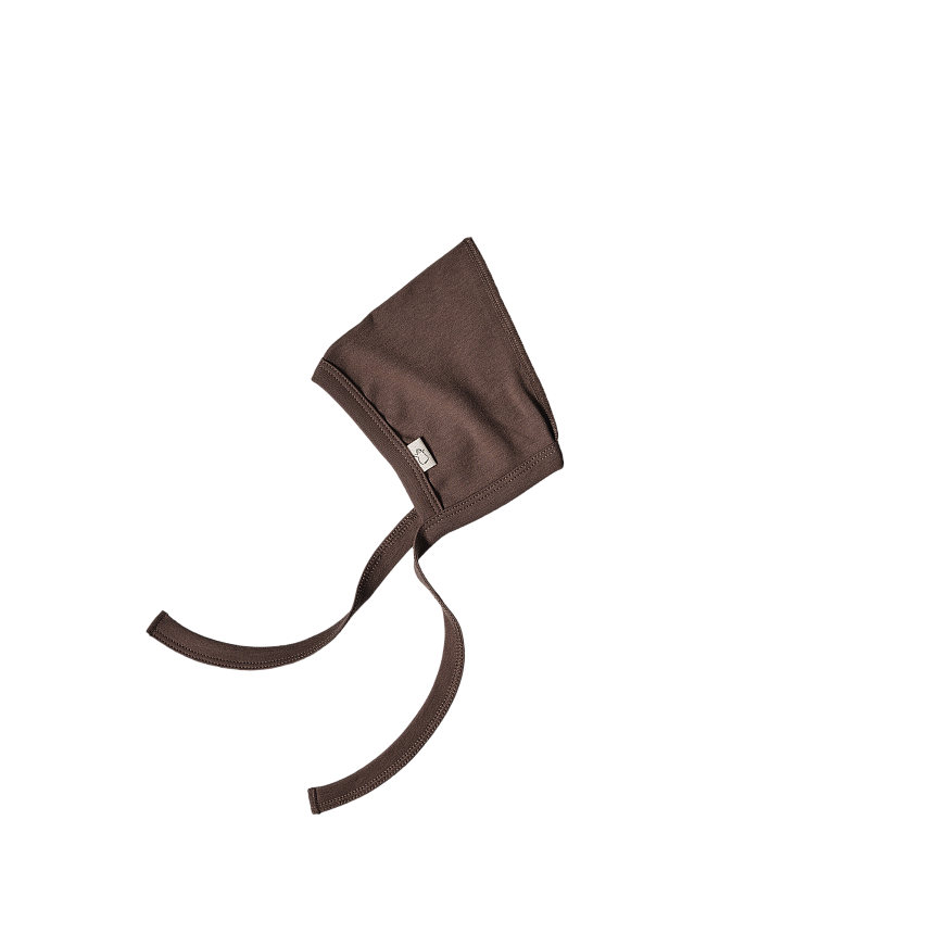 Шапочка-гномик для новорожденного шоколад