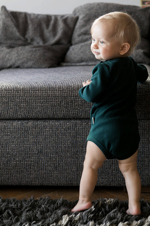 Боди с длинным рукавом хвоя