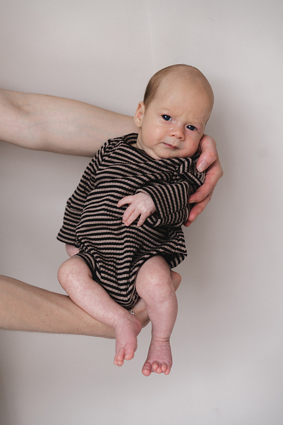 Боди с длинным рукавом халва/кофе