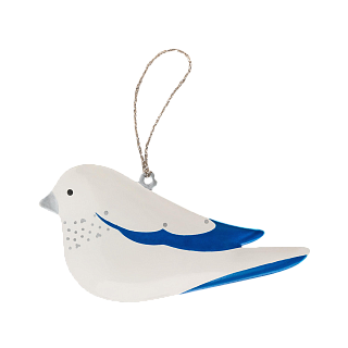 Ёлочная игрушка LUKNO &quot;Снегирь&quot;, синий