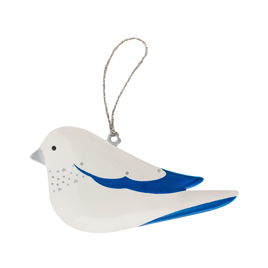 Ёлочная игрушка LUKNO &quot;Снегирь&quot;, синий