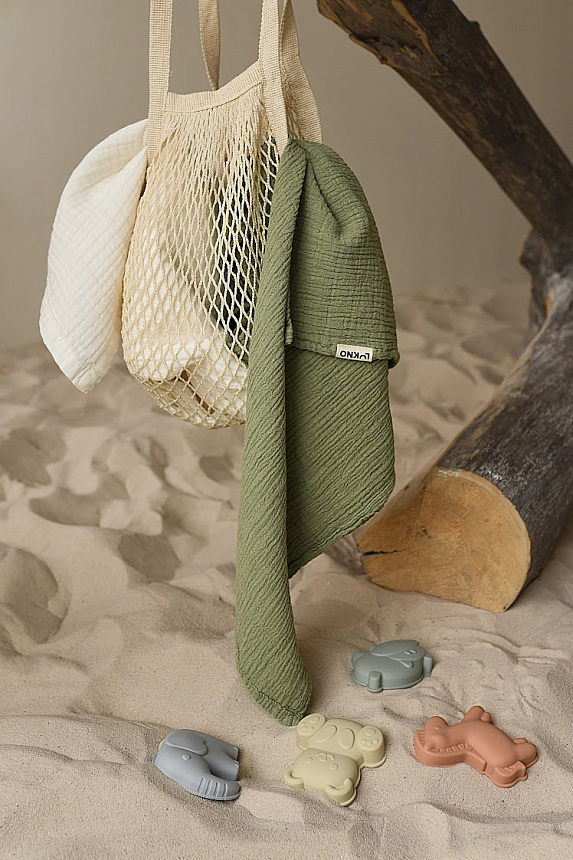 Набор муслиновых пеленок LUKNO, белая ива/лавровый лист