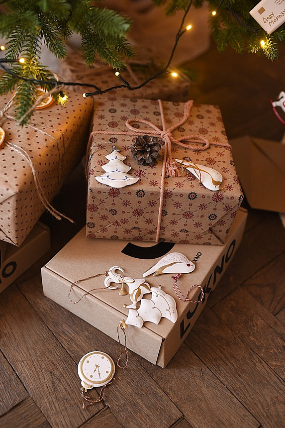 Елочная игрушка LUKNO &quot;Елка&quot;, золотая