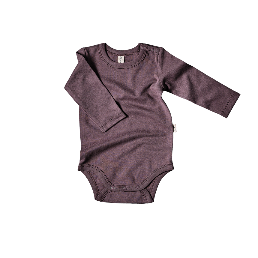 Боди с длинным рукавом слива