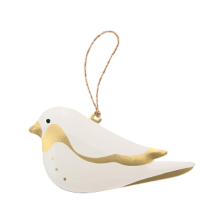 Ёлочная игрушка LUKNO &quot;Снегирь&quot;, золотой