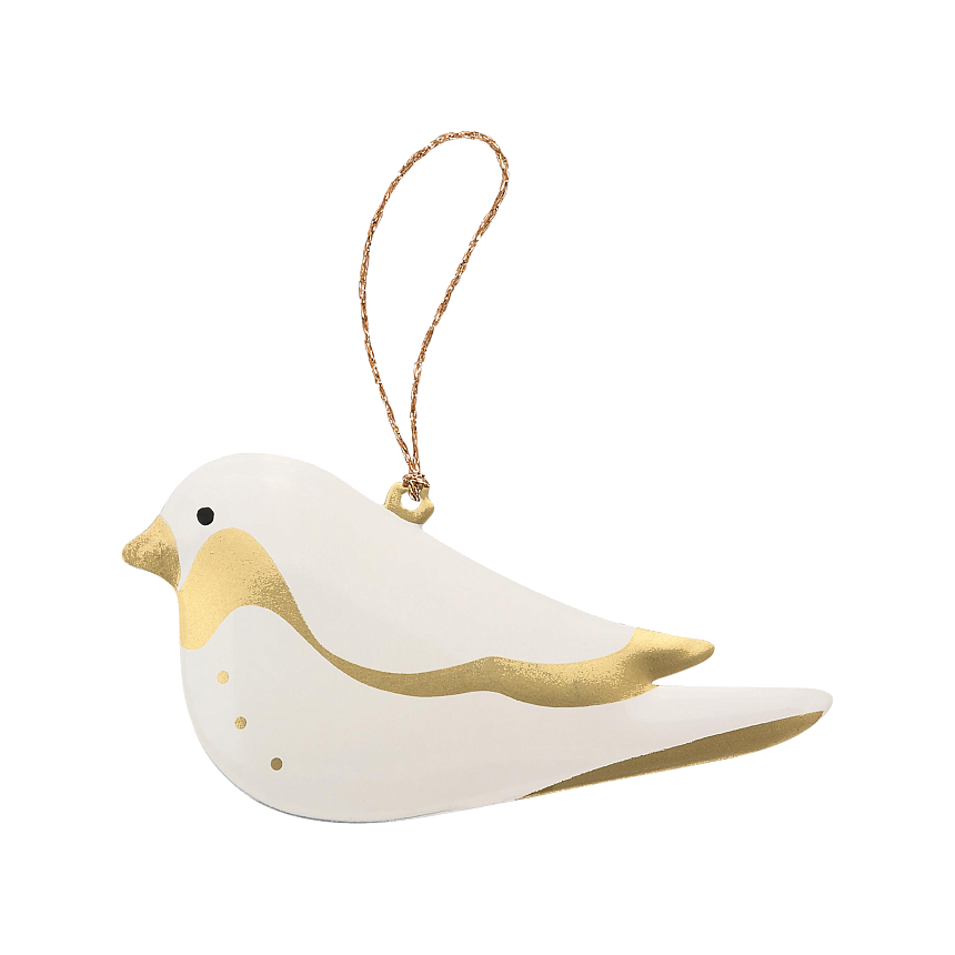 Ёлочная игрушка LUKNO &quot;Снегирь&quot;, золотой